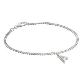 trendor 21590-A Girls Bracelet with Letter A Rhodium Plated 925 Silver