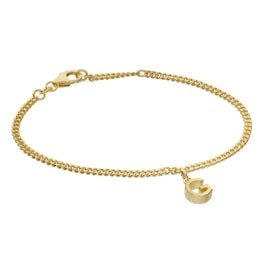 trendor 21602-A Girls' Bracelet with Letter G Gold Plated 925 Silver