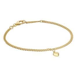 trendor 21579 Girls' Bracelet with Heart Charm Gold Plated 925 Silver