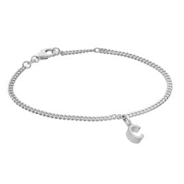 trendor 21590-C Girls Bracelet with Letter C Rhodium Plated 925 Silver