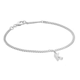 trendor 21590-K Mädchen-Armband mit Buchstabe K 925 Silber Rhodiniert