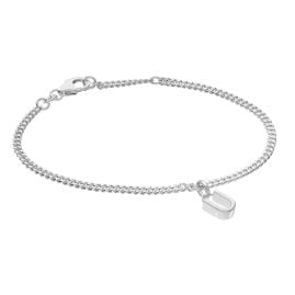 trendor 21590-U Mädchen-Armband mit Buchstabe U 925 Silber Rhodiniert