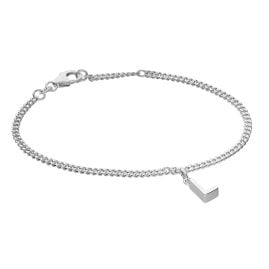 trendor 21590-L Mädchen-Armband mit Buchstabe L 925 Silber Rhodiniert