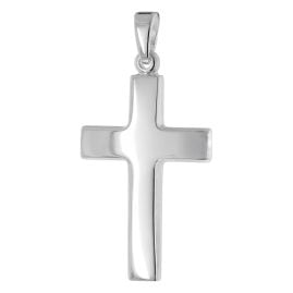 trendor 21641 Kreuz-Anhänger für Herren Silber 925 rhodiniert 27 mm
