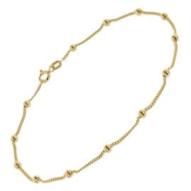 trendor 21662 Women's Anklet Gold Plated 925 Silver Ball Chain 25 cm