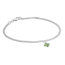 trendor 21622 Children's Bracelet with Green Clover Rhodium-Plated 925 Silver