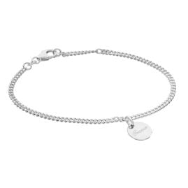 trendor 21577 Mädchen-Armband mit Gravurplatte 925 Silber Rhodiniert