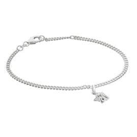 trendor 21588 Mädchen-Armband mit Engel 925 Silber Rhodiniert Panzerband