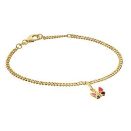 trendor 21586 Girls' Bracelet with Butterfly Gold Plated 925 Silver