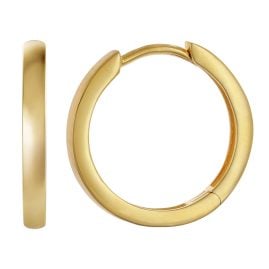 trendor 21694 Unisex Hinged Hoop Earrings Gold 333/8K 16x2 mm