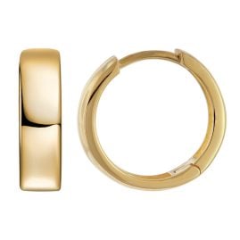 trendor 21697 Unisex Hinged Hoop Earrings Gold 333/8K 15x4 mm