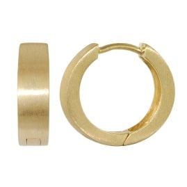 trendor 21702 Small Hoop Earrings Gold Plated Silver 925 ⌀ 14.5 mm