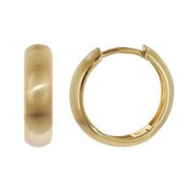 trendor 21707 Small Hoop Earrings Gold Plated Silver 925 ⌀ 14.5 mm