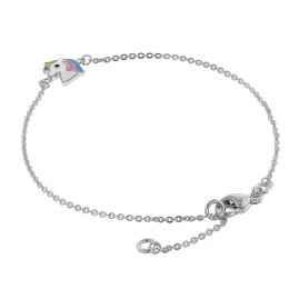 trendor 21708 Mädchen-Armband mit Einhorn 925 Silber Rhodiniert
