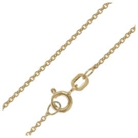 trendor 21835 Necklace for Pendants Gold Plated Silver 925 Anchor Chain 1.3 mm