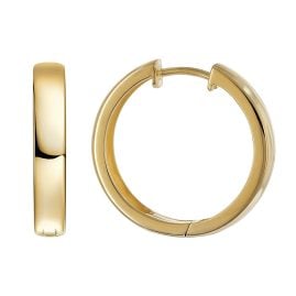 trendor 21731 Women's Earrings Gold Plated Silver 925 Hinged Hoops ⌀ 20.6 mm