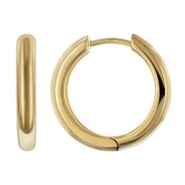 trendor 21730 Hoop Earrings Gold Plated 925 Silver Polished ⌀ 17.3 mm