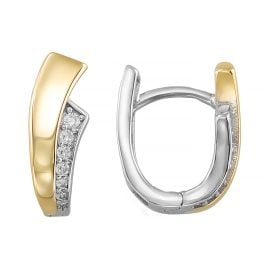 trendor 21784 Women's Earrings Sterling Silver 925 Bicolor Cubic Zirconia