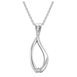 trendor 21785 Women's Necklace Silver 925 with Cubic Zirconia Pendant