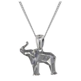 trendor 21816 Halskette mit Elefant-Anhänger 925 Silber