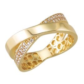 trendor 21826 Damenring 333 Gold Bicolor Zirkonia-Ring