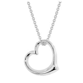 trendor 21838 Damen-Kette Swinging Heart 925 Silber Rhodiniert