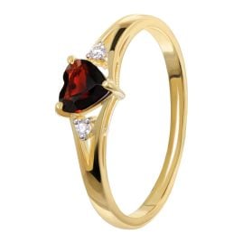 trendor 21842 Women's Ring Gold 333/8K with Garnet/Cubic Zirconia