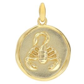 trendor 21850-11 Pendant Zodiac Sign Scorpio Gold-Plated Silver 925 Ø 16 mm
