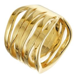 trendor Damenring 925 Sterling-Silber Vergoldet Designer-Ring