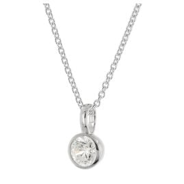 trendor 21958 Damen-Halskette 925 Silber Rhodiniert mit Zirkonia-Anhänger