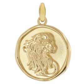 trendor 21850-08 Anhänger Sternzeichen Löwe 925 Silber vergoldet Ø 16 mm