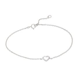 trendor Damenarmband Mit Herzchen 925 Silber Rhodiniert 18,5 cm