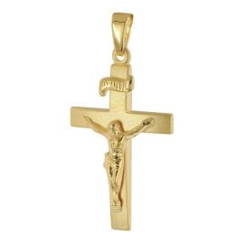 trendor 21991 Kreuz-Anhänger 925 Silber Vergoldet 24 mm