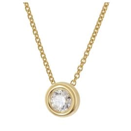 trendor 21976 Pendant Gold 333/8K with Cubic Zirconia Gold-Plated Silver Chain
