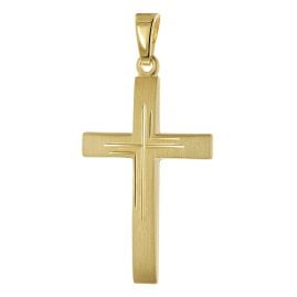 trendor 31042 Cross Pendant for Men and Women Gold-Plated 925 Silver 24 mm