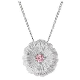 trendor 31162-09 Damen-Halskette mit Lotusblatt 925 Silber Rhodiniert