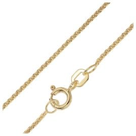 trendor 31170 Box Chain Necklace Gold-Plated 925 Silver Rounded 1,2 mm