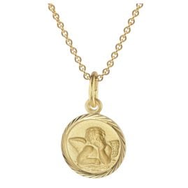 trendor 31184 Kinder-Halskette mit Amor Engel 925 Silber Vergoldet