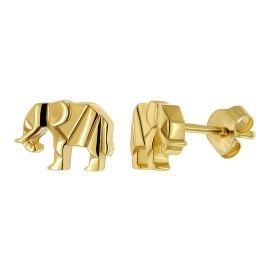 trendor 31179 Mädchen Ohrringe Elefant Ohrstecker 925 Silber Vergoldet