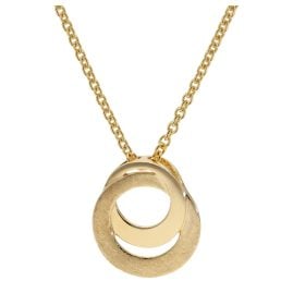 trendor 31193 Anhänger Gold 333/8K Oval Vergoldete Silberkette