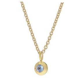 trendor 31154-02 Damen-Kette mit Edeltopas-Anhänger 925 Silber Vergoldet