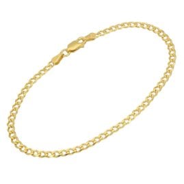 trendor 31221 Damen-Panzerarmband 925 Silber Vergoldet 3,2 mm breit