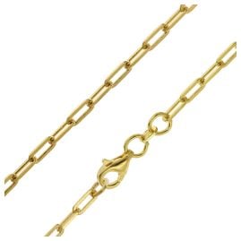 trendor 31246 Halskette 925 Silber Vergoldet 2,5 mm breit, 36-60 cm