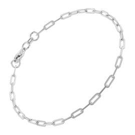 trendor 31245 Damen-Armband 925 Silber Rhodiniert 2,5 mm breit