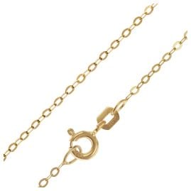 trendor 31204 Halskette 585 Gold 14K Ankerkette 4-seitig diamantiert 1,0 mm