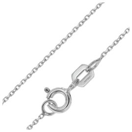 trendor 31210 Halskette 333 Weißgold Ankerkette 4-seitig Diamantiert 1 mm