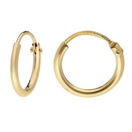 trendor 31338 Women's Hoop Earrings Gold Plated 925 Silver Ø 11 mm