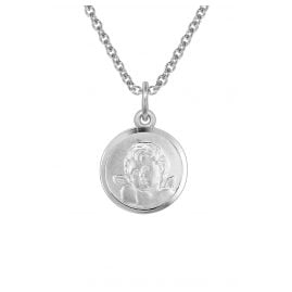 trendor 73402 Silver Kids Necklace with Cupid Pendant