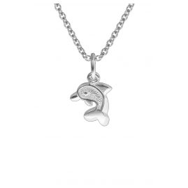 trendor 35828 Kids Silver Necklace with Dolphin Pendant