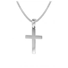 trendor 35843 Damen Halskette 925 Silber mit Kreuz 21 mm